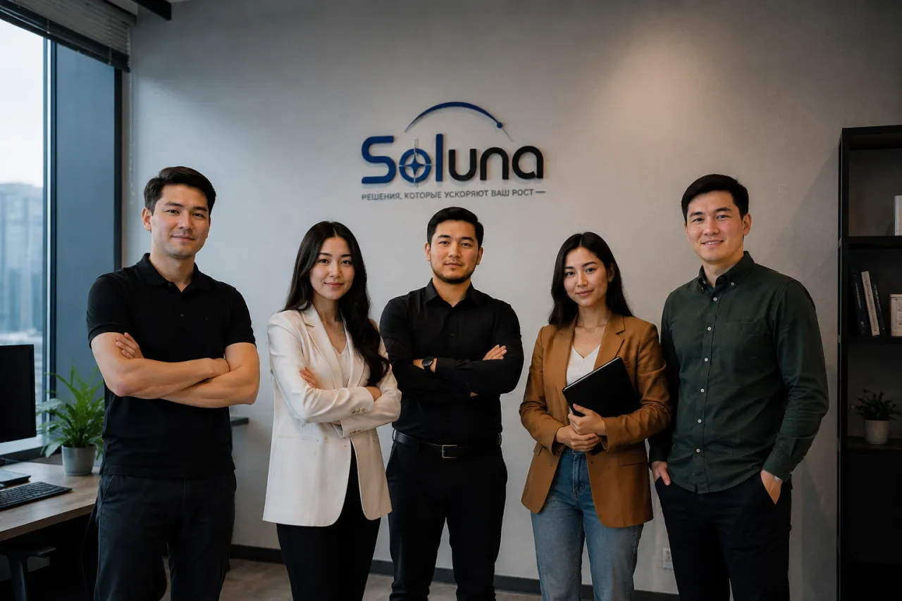Команда рекламного агентства Soluna в офисе